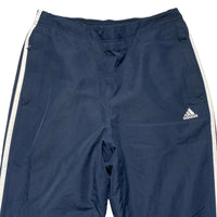 Adidas Navy Vintage Baggy Shell Track Pant Bottoms White Stripe (S)