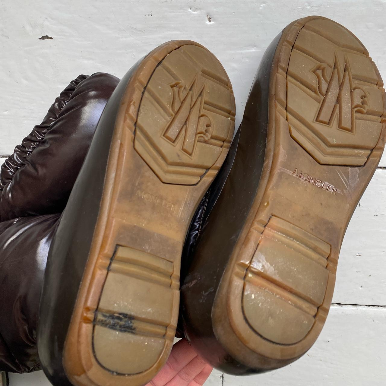 Moncler Brown Puffer Duvet Boots