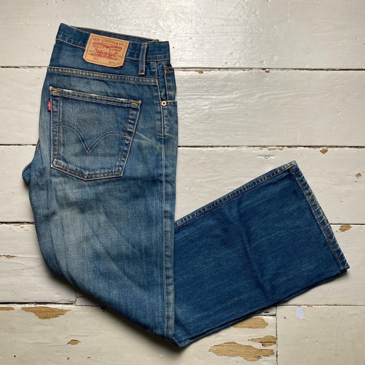 Levis 507 Navy Stonewashed Jeans