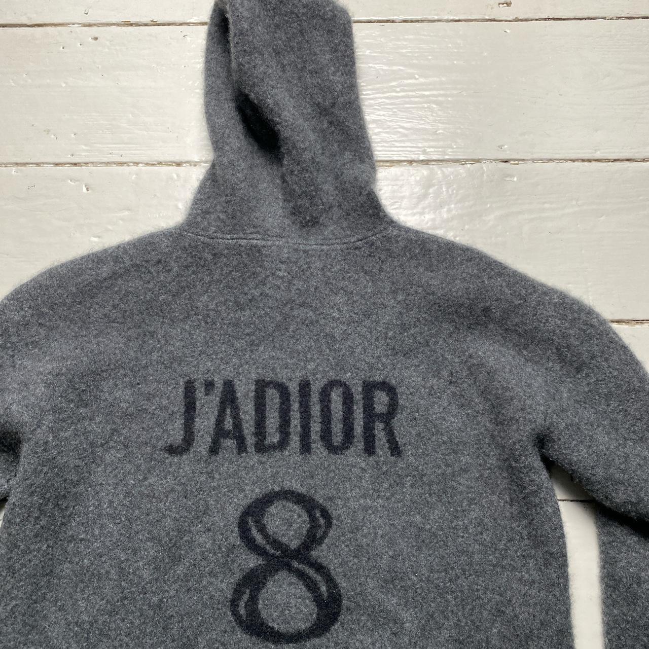 Christian Dior J’Adior Wool Grey and Black Womens Hoodie