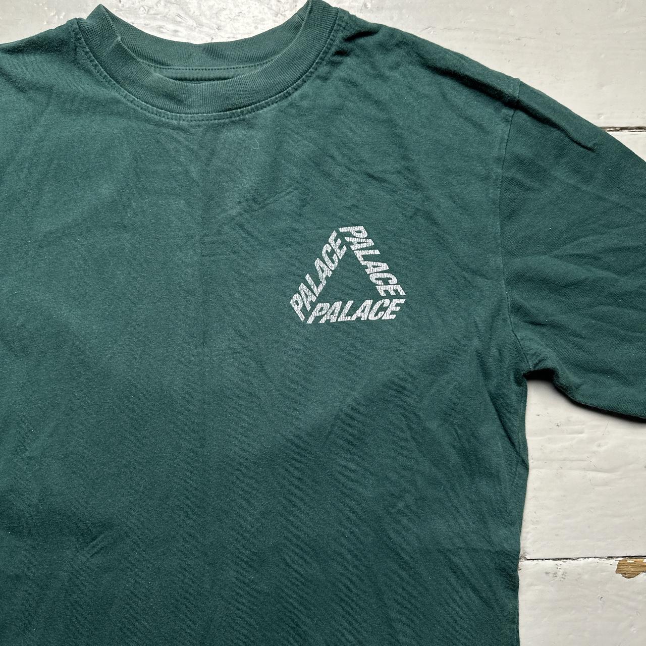 Palace Tri Ferg Bottle Green and White T Shirt