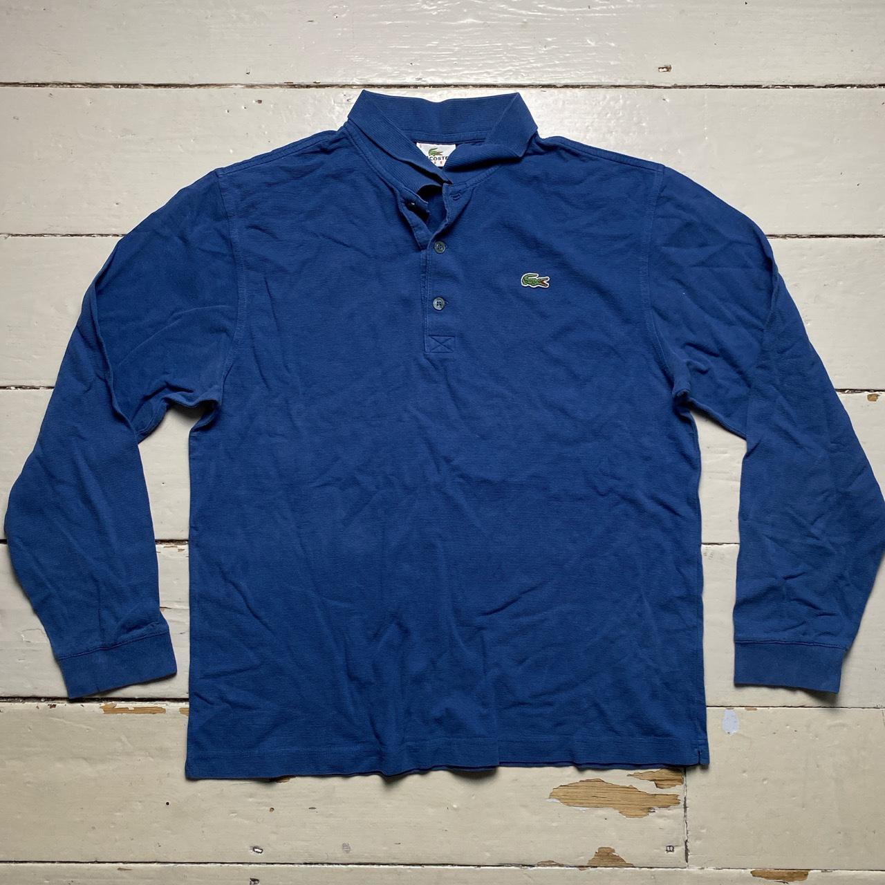 Lacoste Croc Blue Long Sleeve Polo Shirt