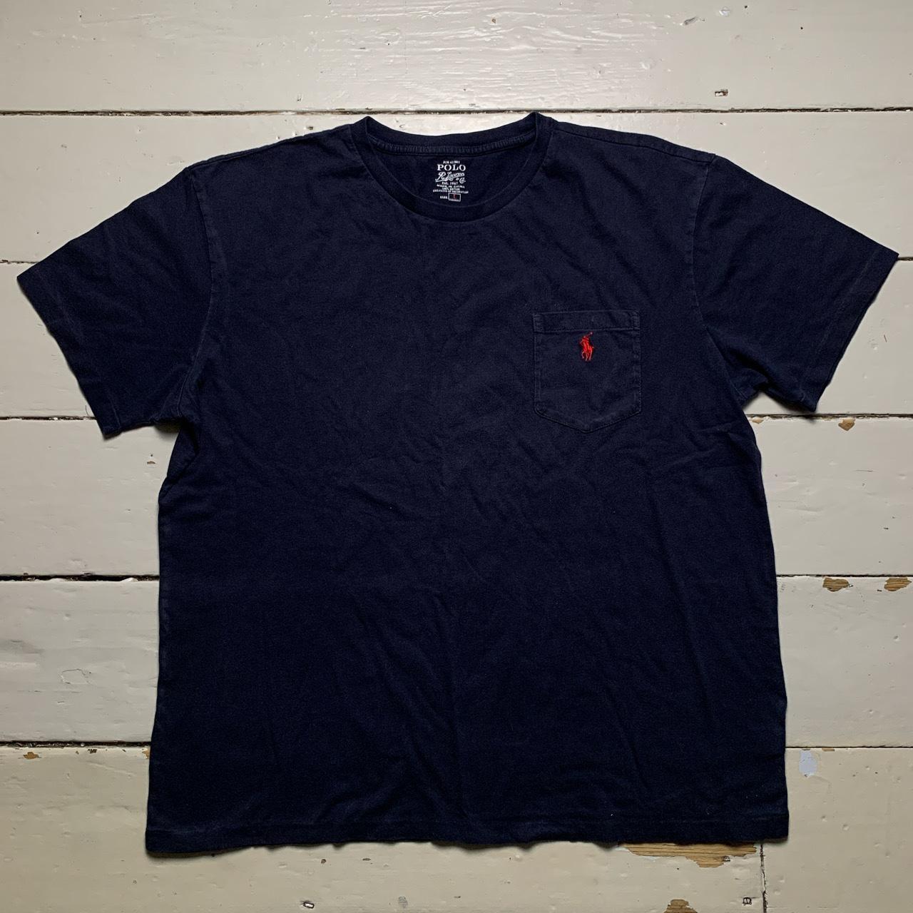 Ralph Lauren Polo Navy and Red T Shirt