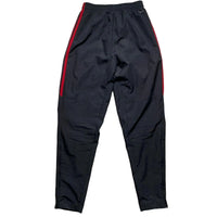 Adidas AC Milan Black and Red Shell Trackpant Bottoms (XS)