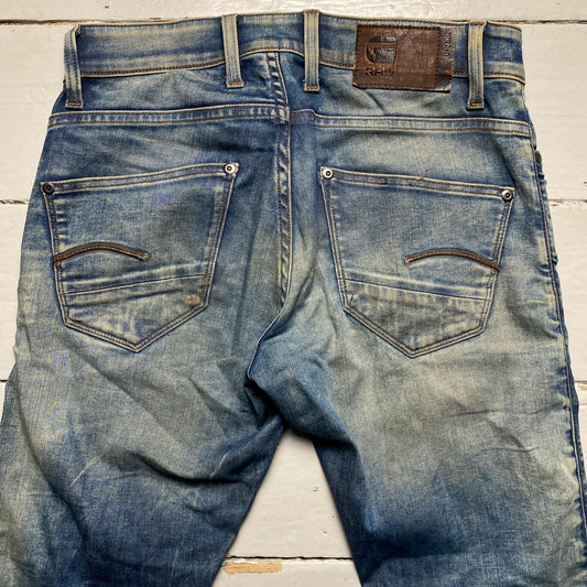 G Star Stonewashed Revend Slim Jeans