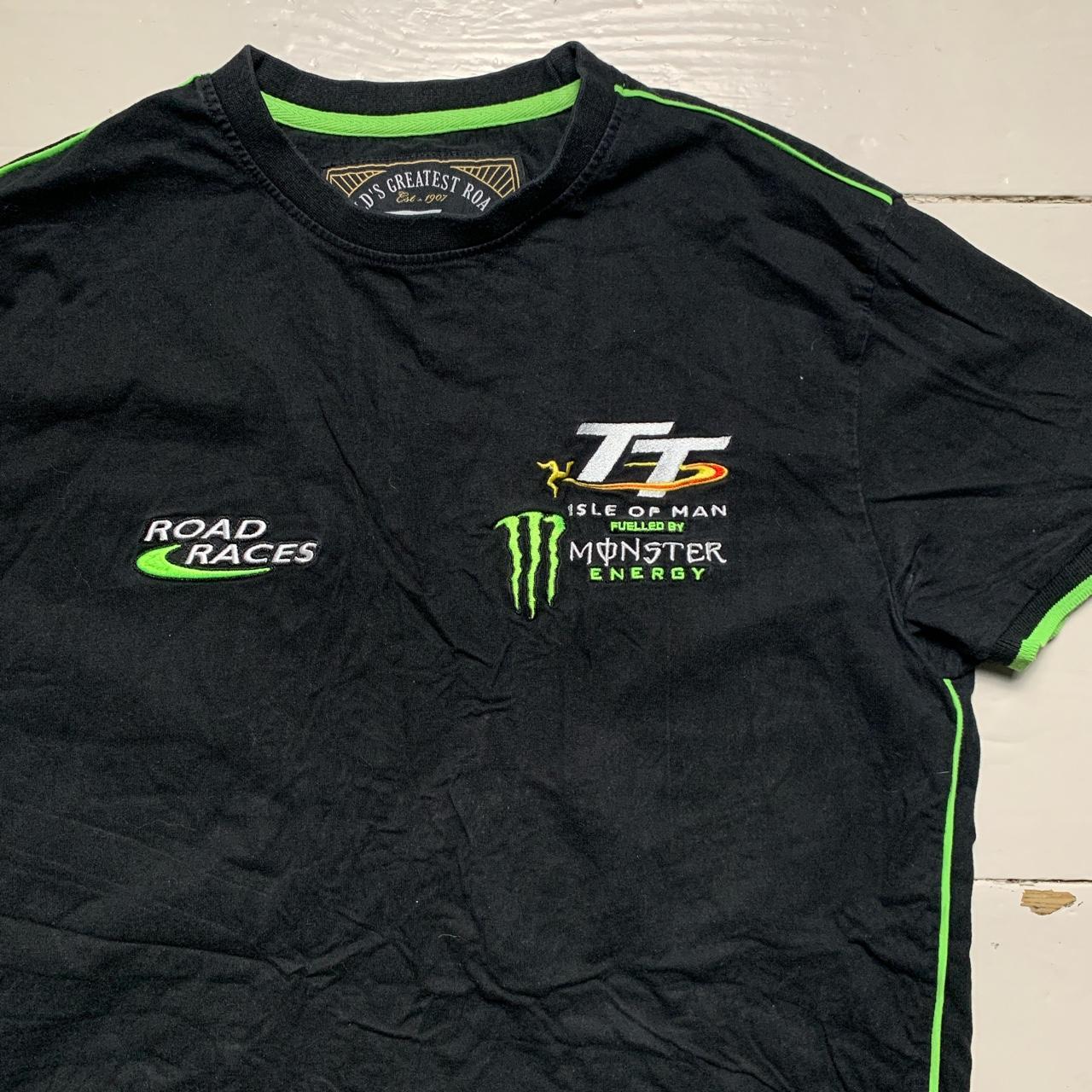 Isle of Man TT Race Monster Energy T Shirt Black and Green