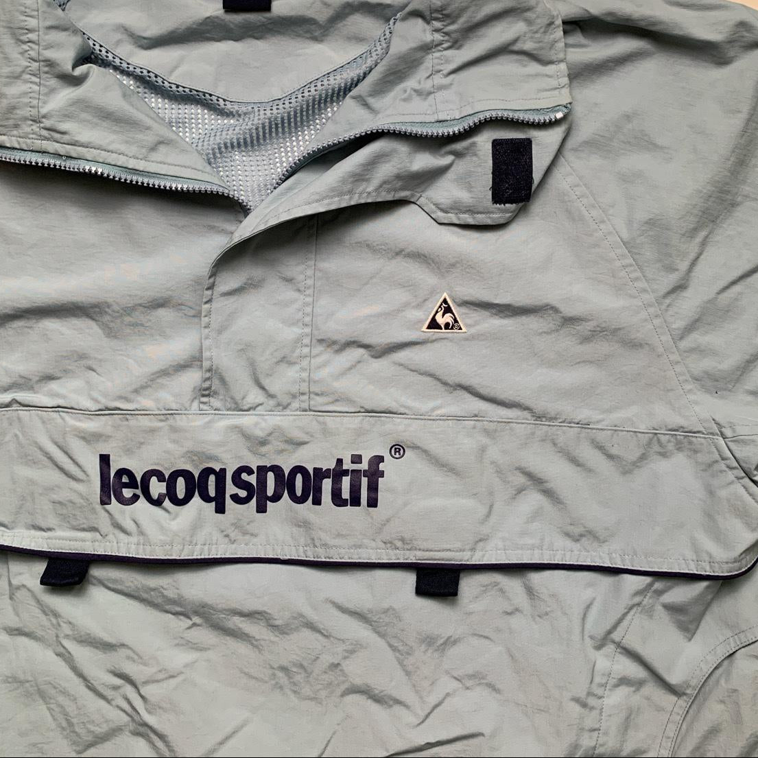 Le Coq Sportif Light blue and Navy Shell Tracksuit Skidoo Jacket (XL)