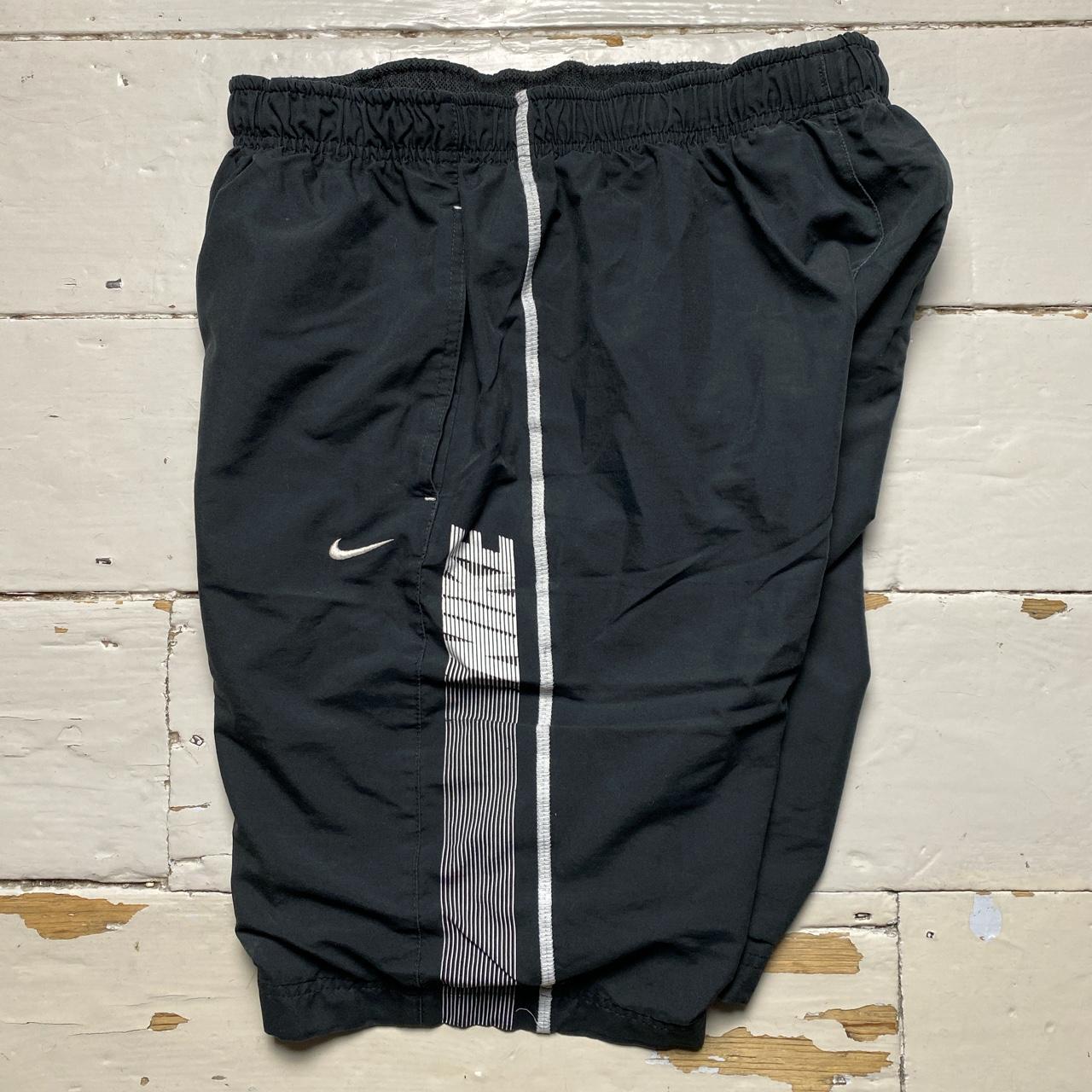 Nike Club Spellout Black and White Shell Track Pant Shorts