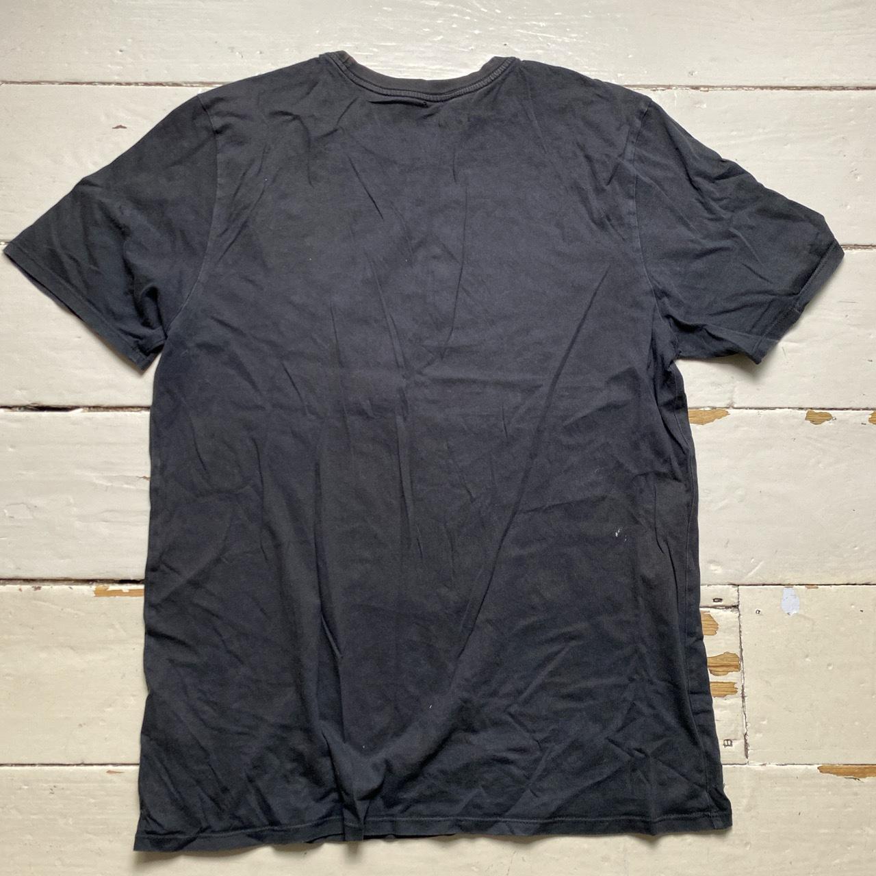 Nike Big Swoosh Black and Blue T Shirt