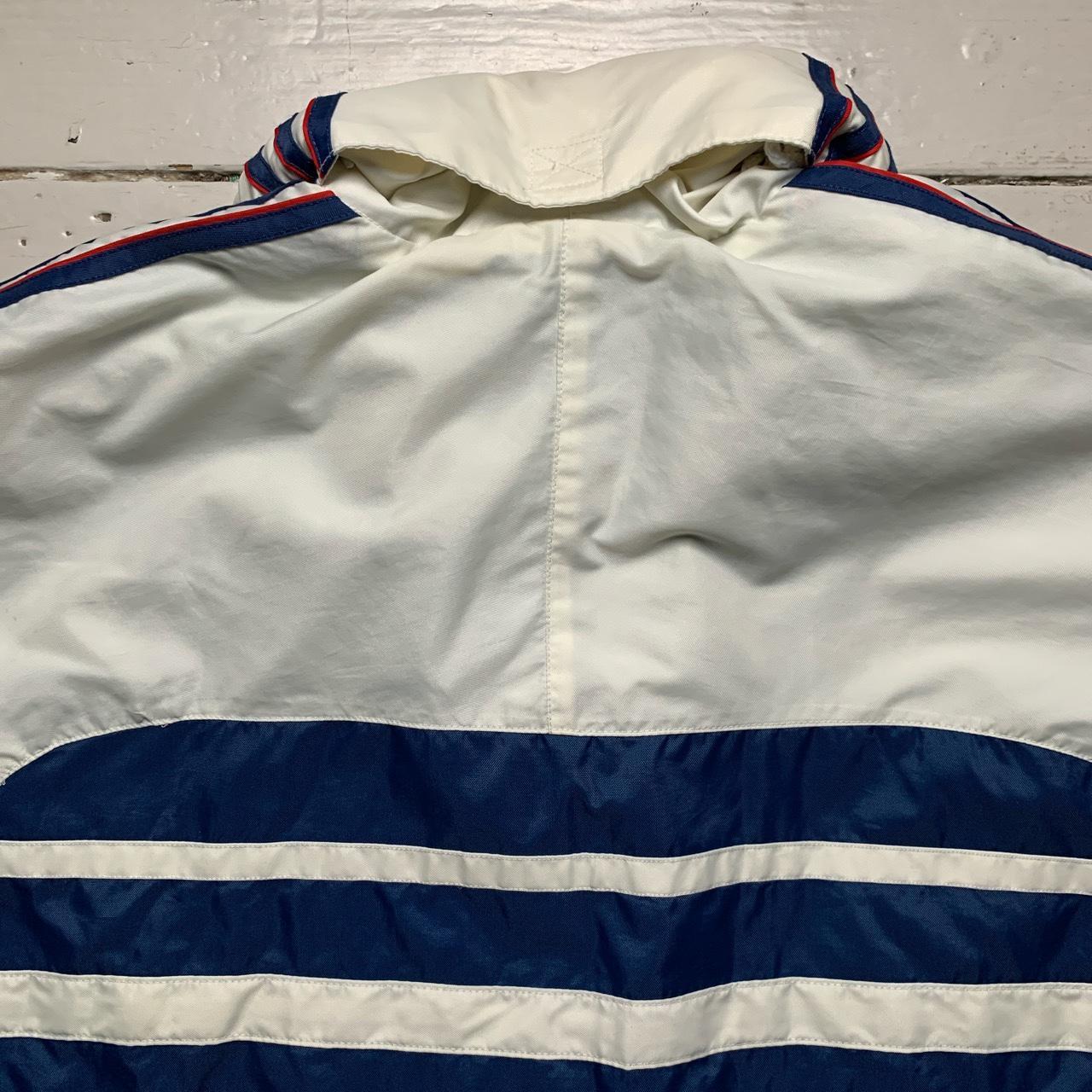 Adidas Vintage 90’s Blue White and Red Puffer Jacket