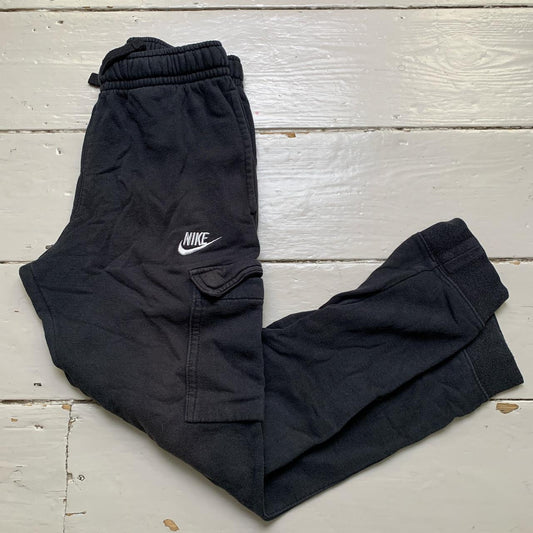 Nike Swoosh Cargo Joggers Black and White