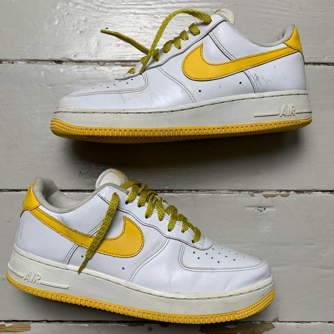 Nike Air Force 1 White and Yellow