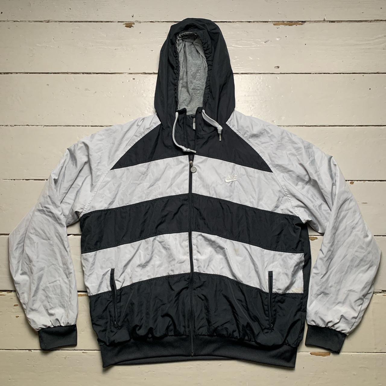 Nike Vintage Swoosh Shell Tracksuit Jacket Silver and Grey