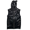 Diesel Black Label Faux Leather Gillet Hoodie (L)