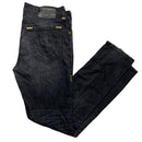 True Religion Geno Black and Gold Big Stitch Jeans (34W)