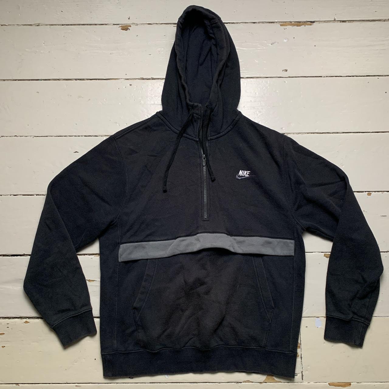 Nike Swoosh Black and White Quarter Zip hoodie