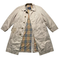 Burberry Burberrys Vintage Cream Nova Check Trench Coat (UK 10)