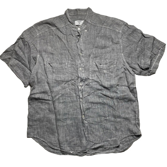 Valentino Vintage Silver Short Sleeve Shirt (XL)