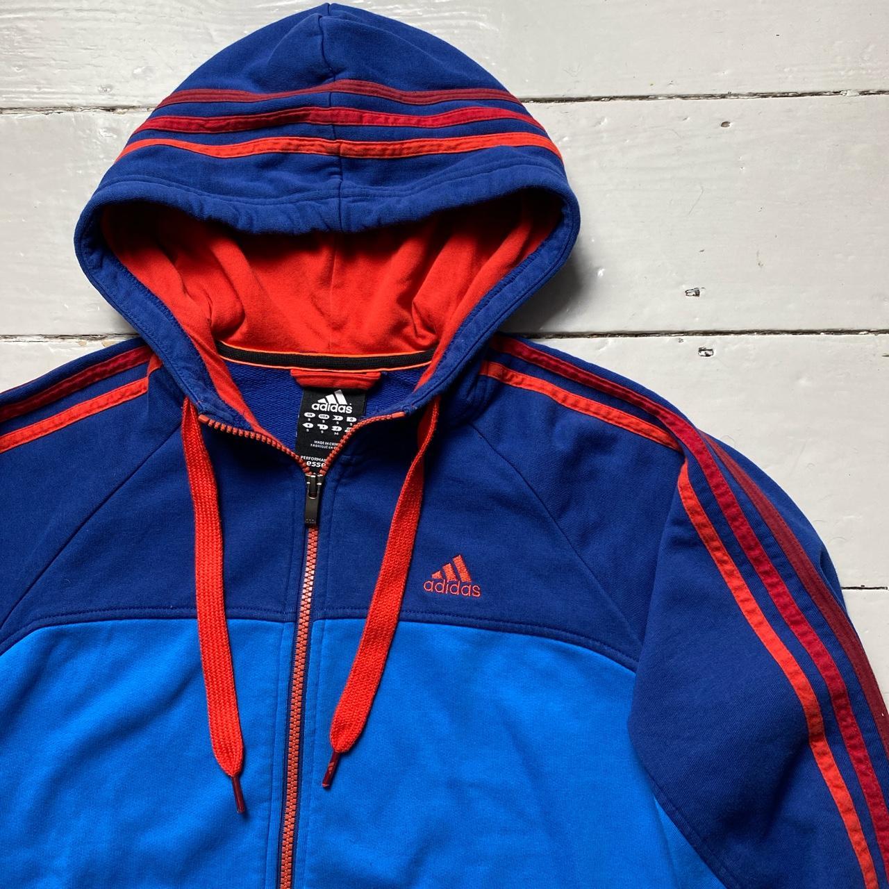 Adidas Performance Essentials Full 3 Stripe Hoodie