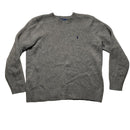 Polo Ralph Lauren Grey Navy Pony Wool Jumper (S)