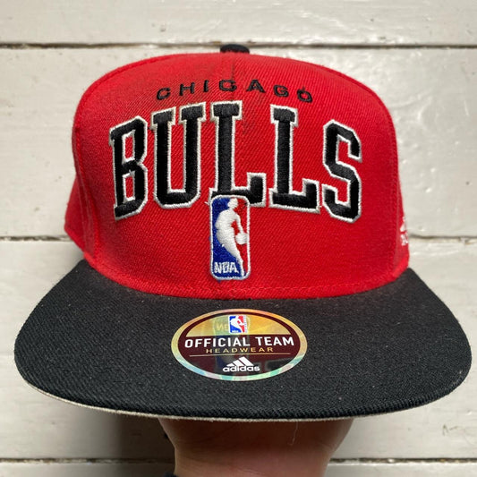 Chicago Bulls Red and Black Adidas Snapback Cap