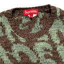 Supreme Stacked Thick Knit All Over Spellout Green and Brown Jumper (S)
