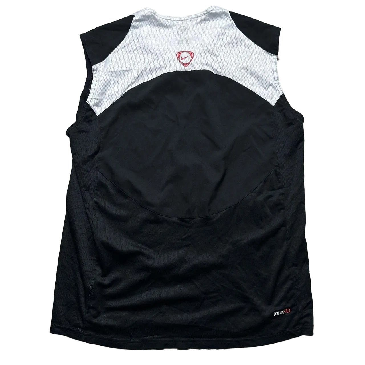 Nike Total 90 Vintage Black Red Swoosh and White Vest (XL)