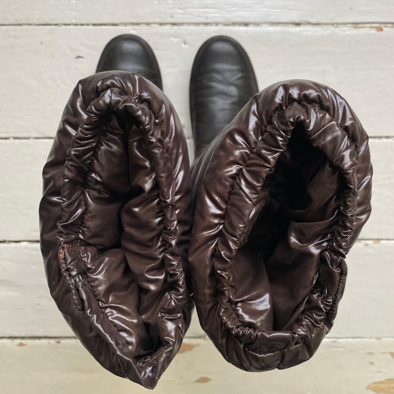 Moncler Brown Puffer Duvet Boots