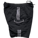 Adidas Vintage Shell Track Pant Cargo Shorts Black and Silver (2XL)