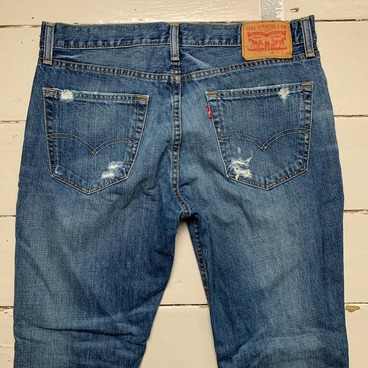 Levis 511 Distressed Blue Jeans