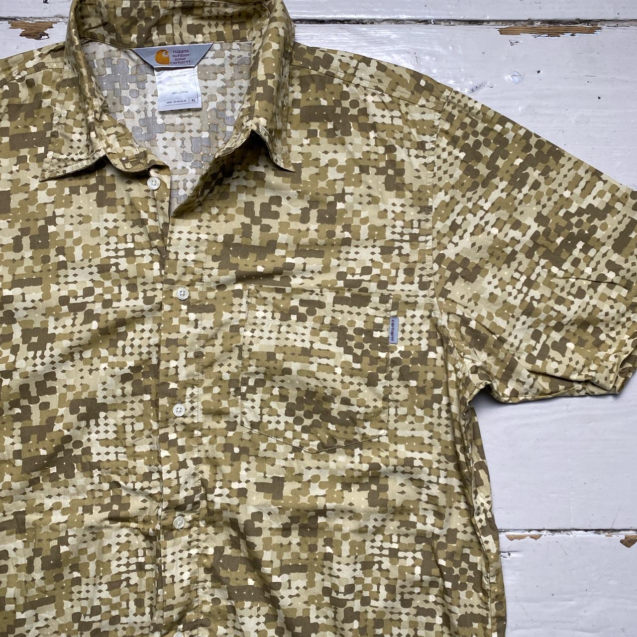 Carhartt Military Camouflage Beige Khaki Short Sleeve Shirt