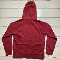 Nike Swoosh Burgundy and White Hoodie