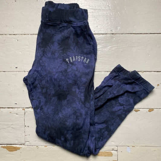 Trapstar Tie Dye Black and Blue Joggers