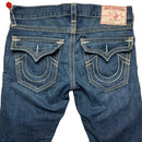 True Religion Ricky Big QT Navy and White Stitch Jeans