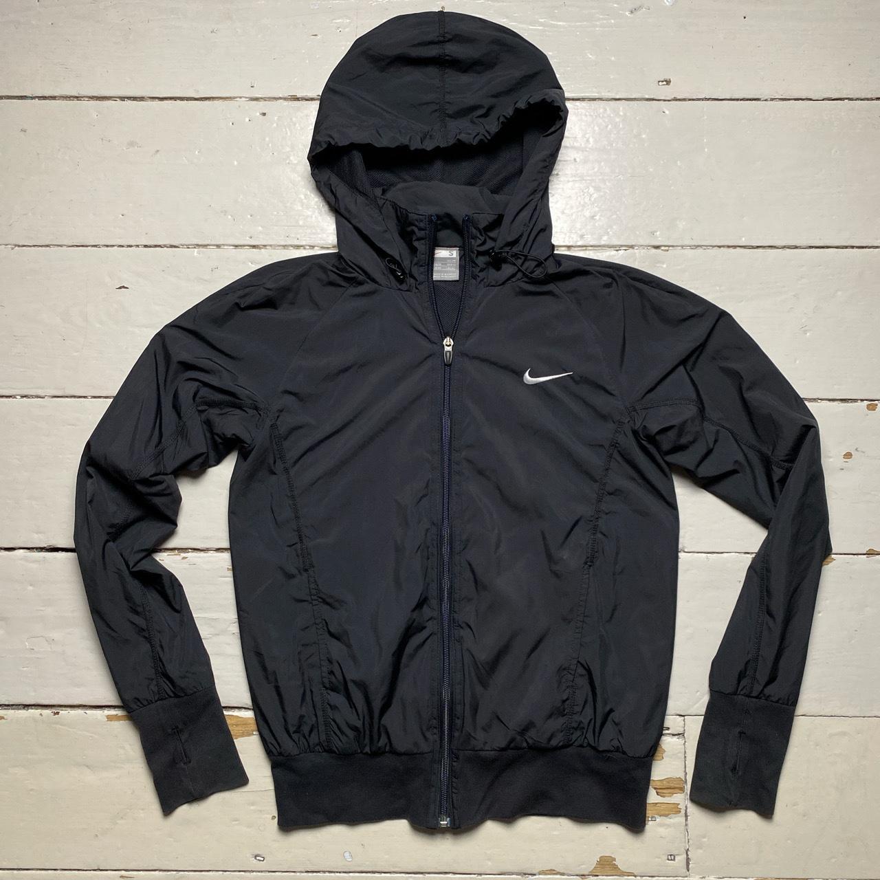 Nike Swoosh Vintage Running Jacket Black and White