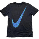 Nike Big Swoosh Black and Blue T Shirt (L)