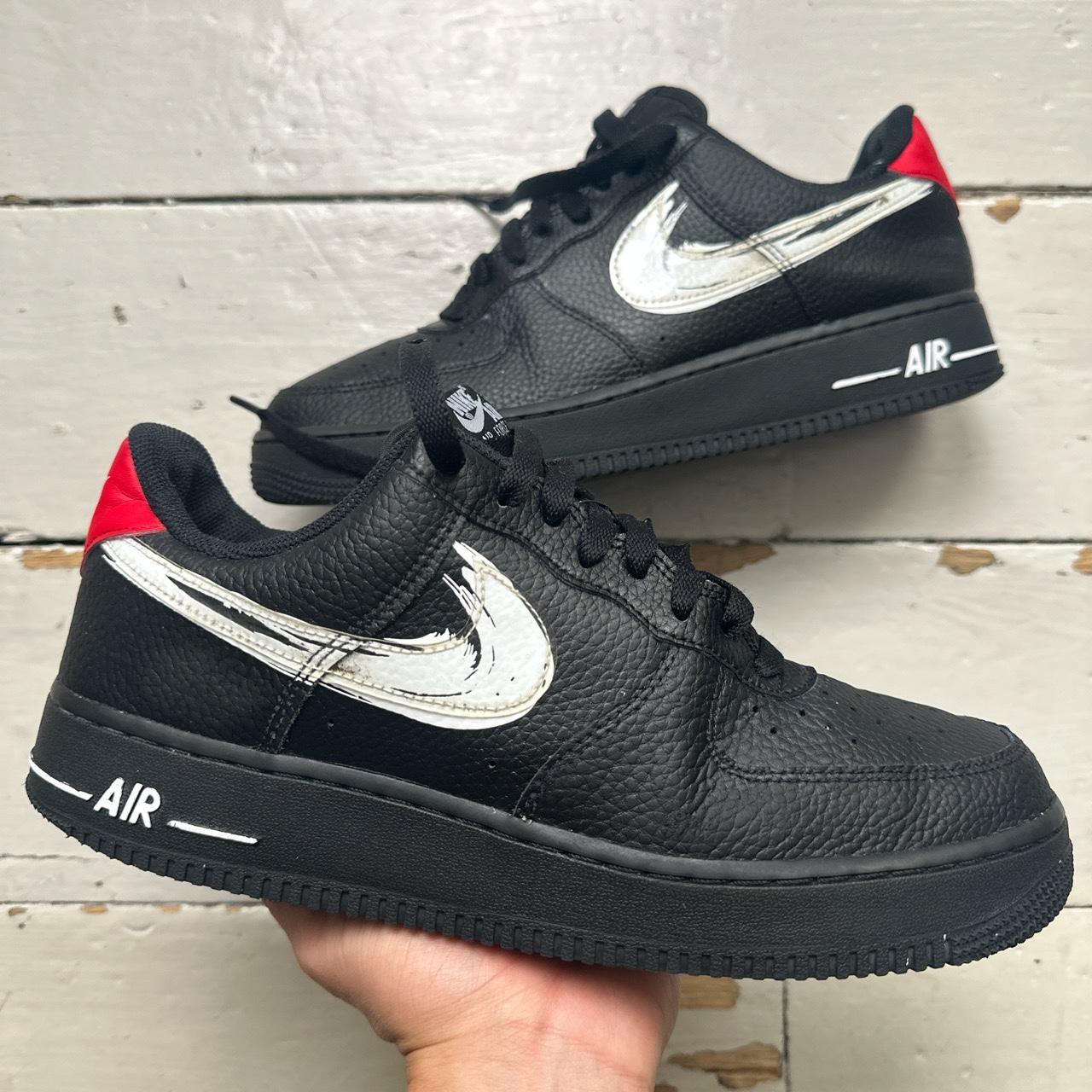 Nike Air Force 1 Black Paint Swoosh â Wear Garson
