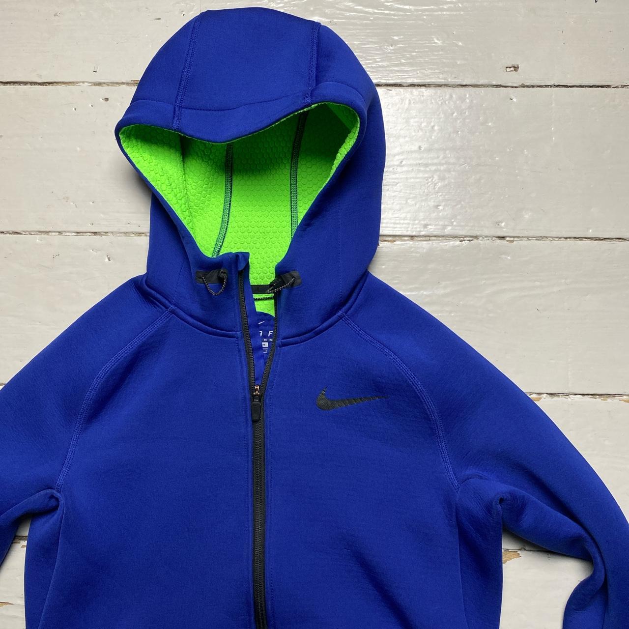 Nike Dri Therma Fit Hoodie Blue and Green