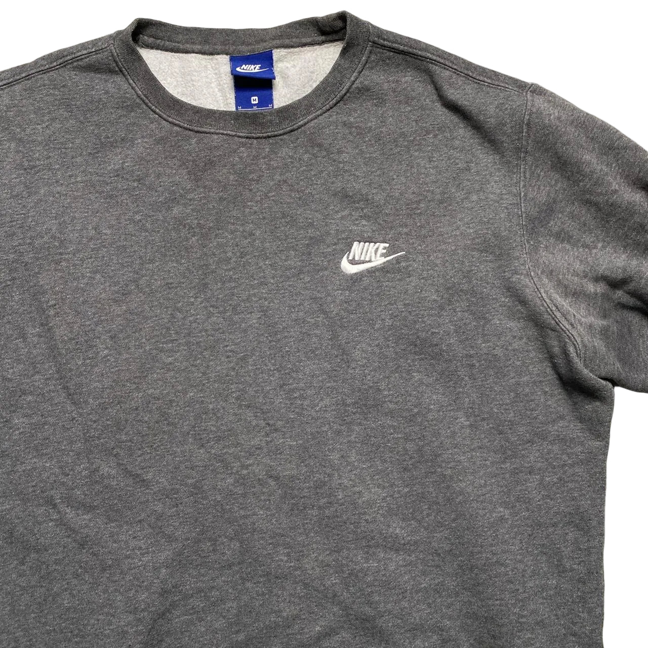 Nike Swoosh Grey and White Jumper (M)