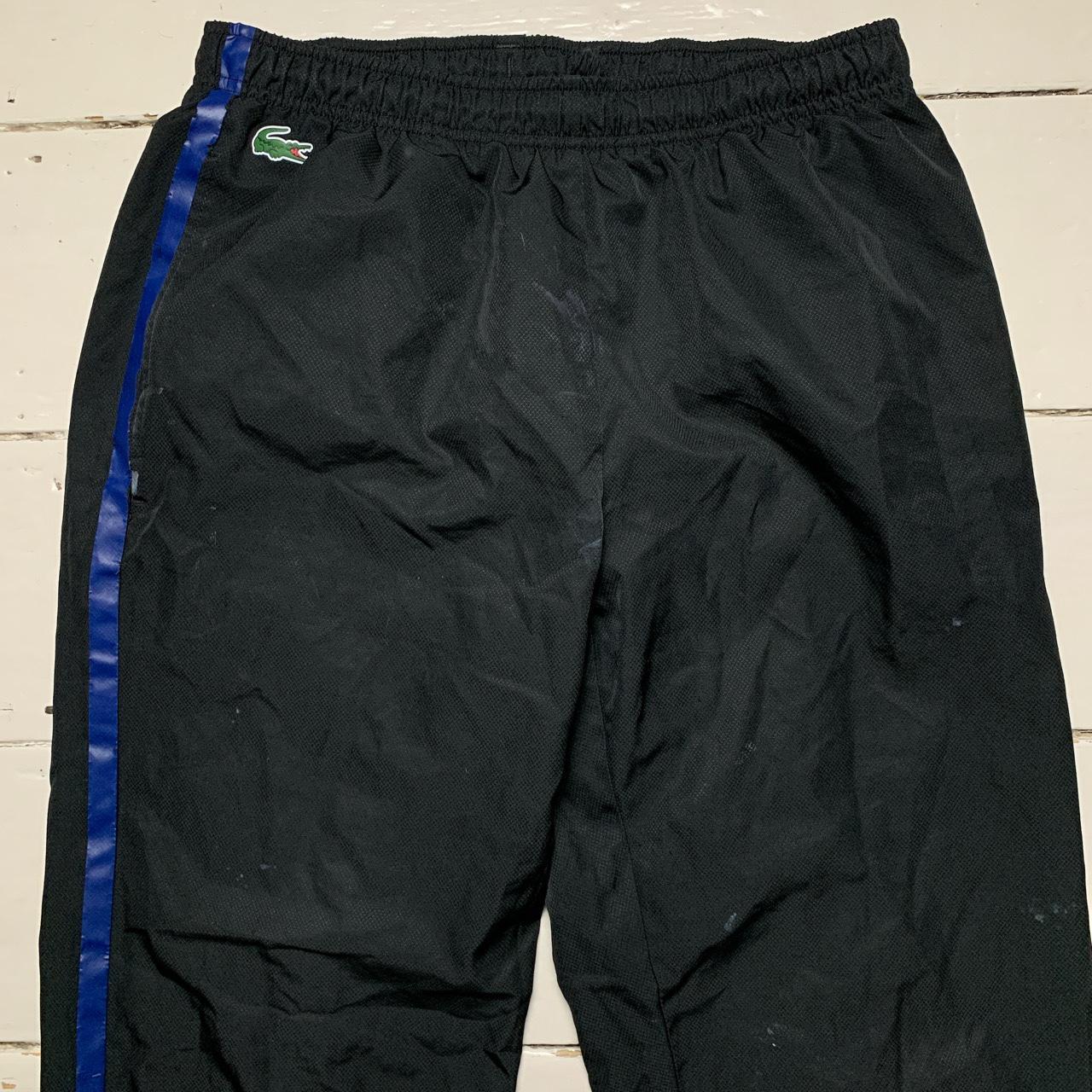 Lacoste Black and Blue Baggy Shell Track Pant Bottoms