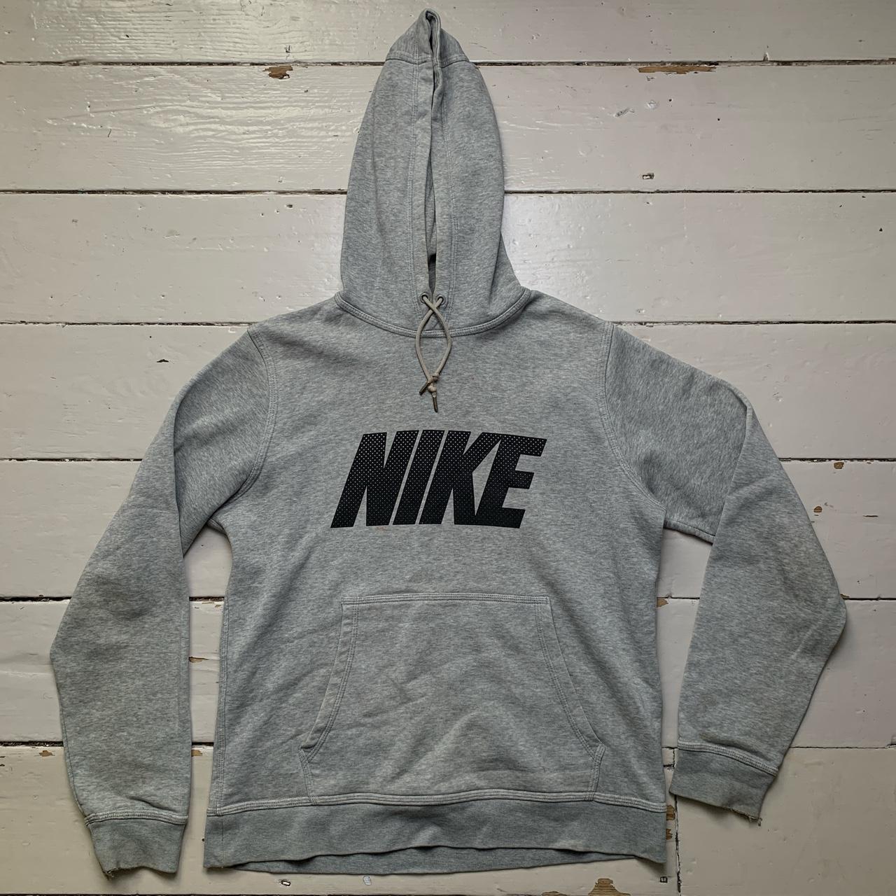 Nike Club Spellout Grey and Black Hoodie