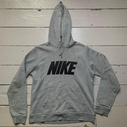 Nike Club Spellout Grey and Black Hoodie