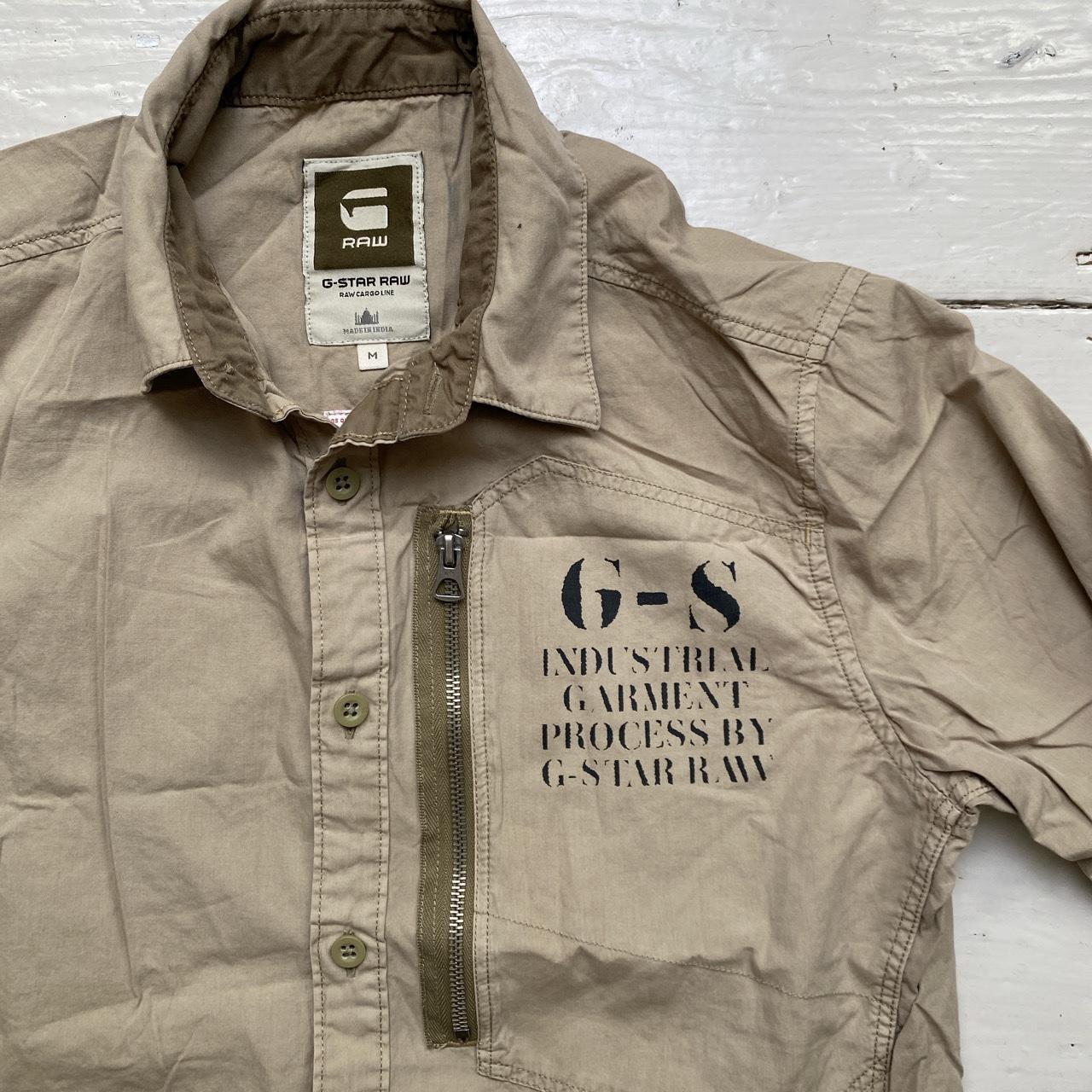 G Star Khaki Beige Military Army Shirt Jacket