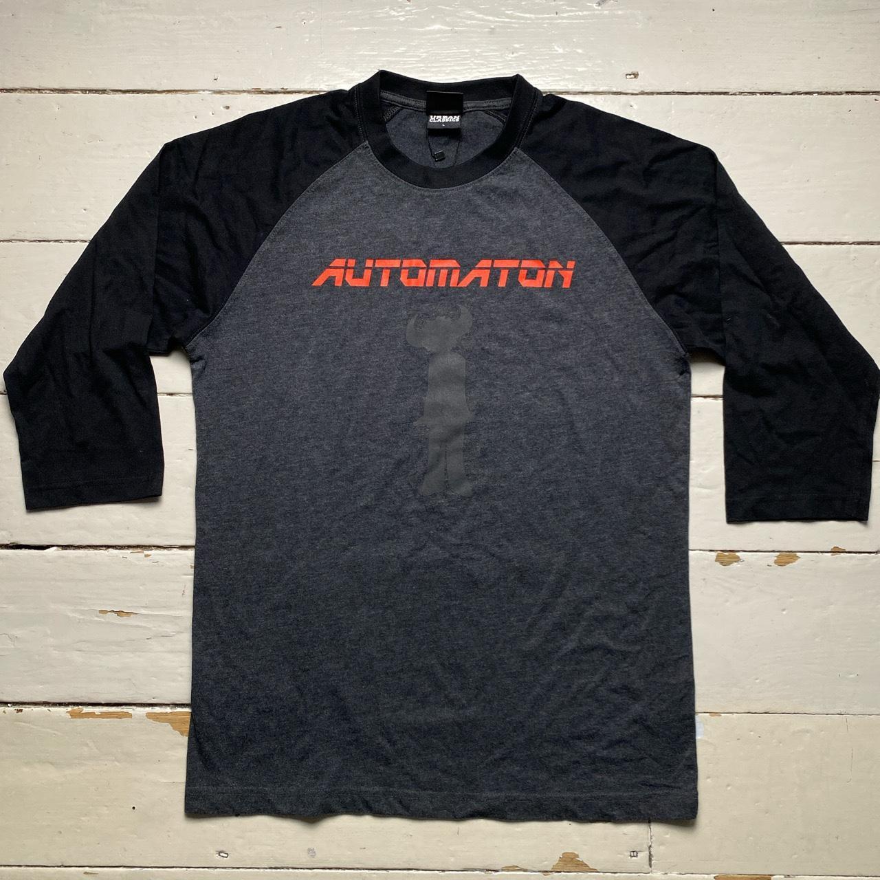 Jamiroquai Automation Black Grey and Red 3/4 Sleeve T Shirt