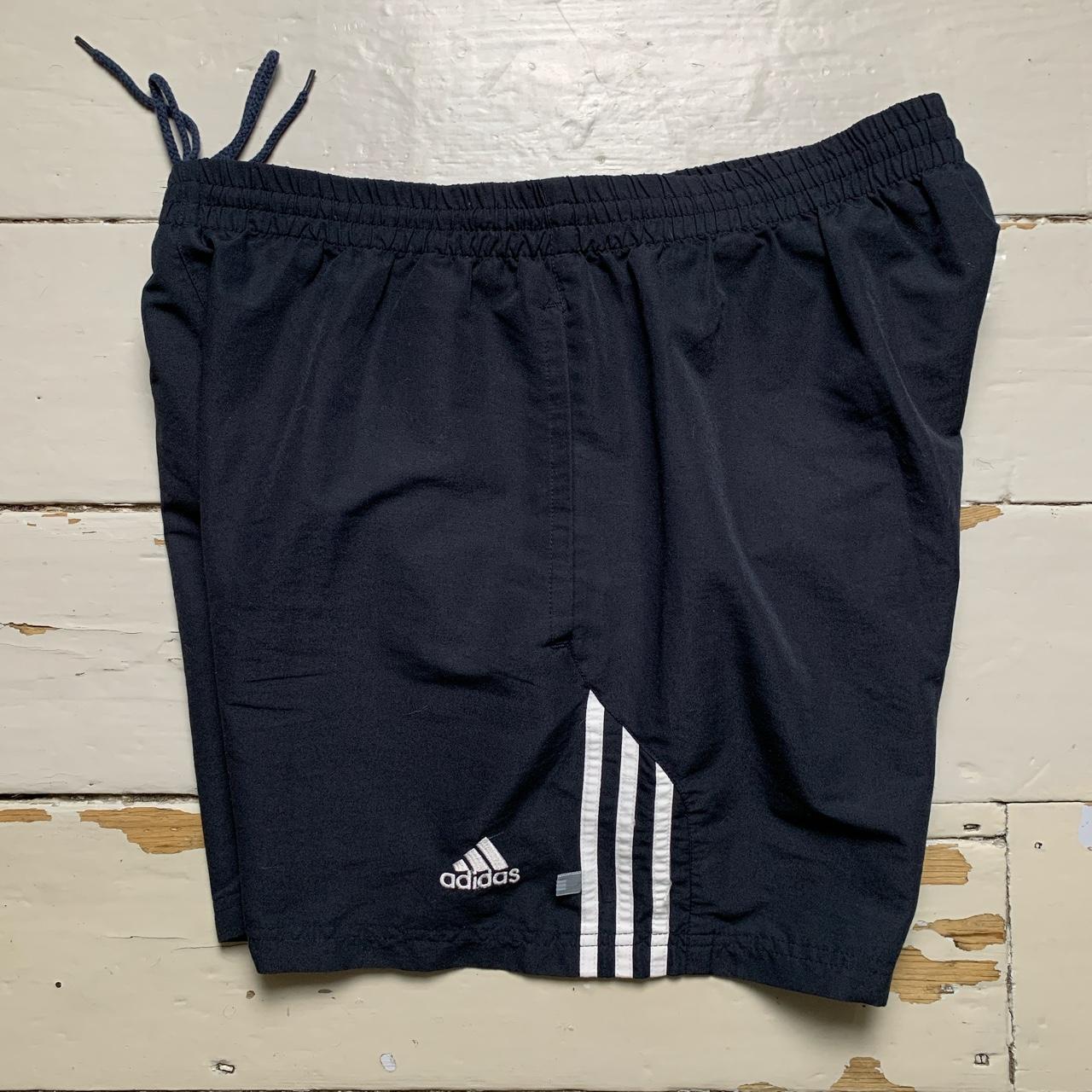 Adidas Vintage Shell Track Pant Shorts Navy and White