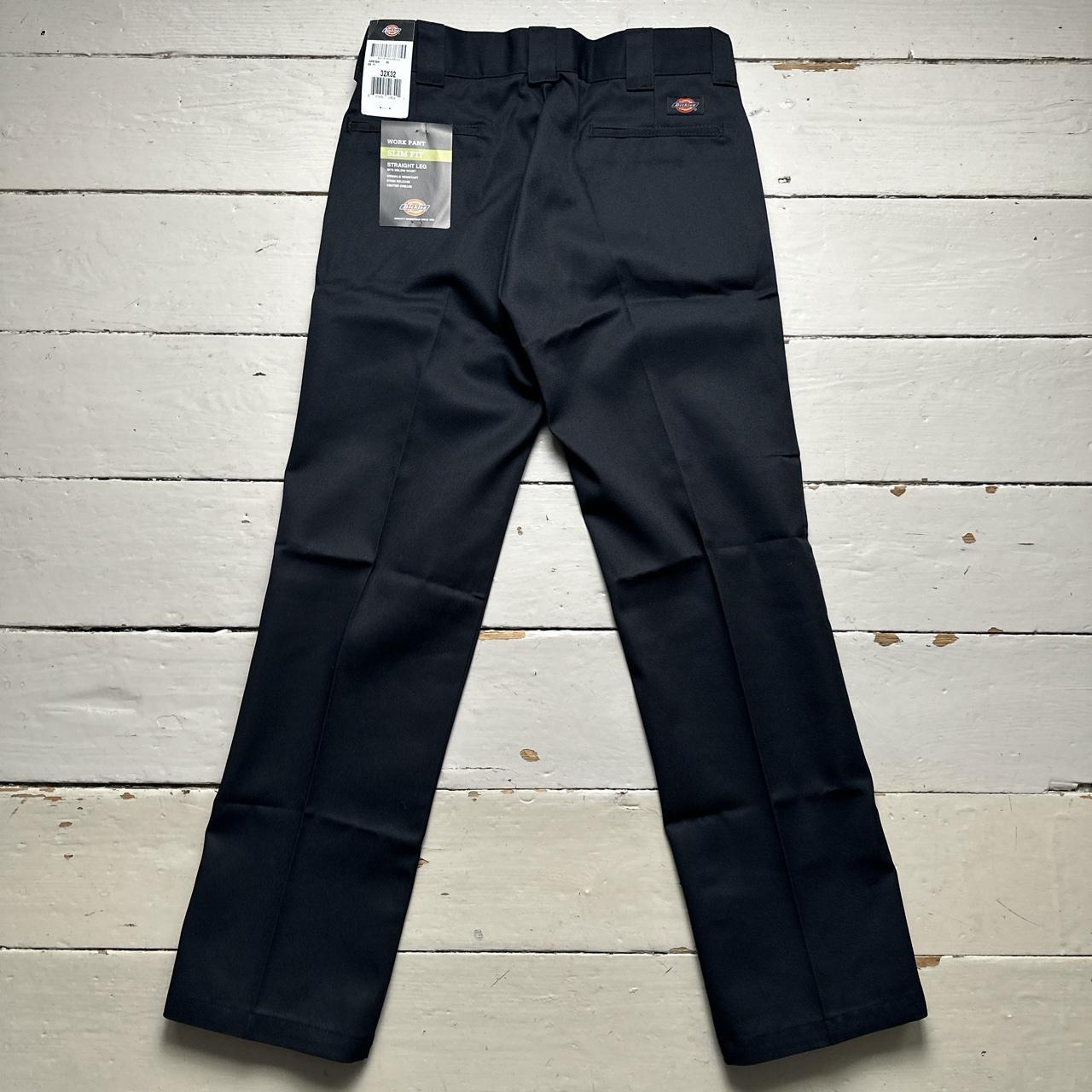 Dickies Black Slim Fit Work Pants Cargo Trousers