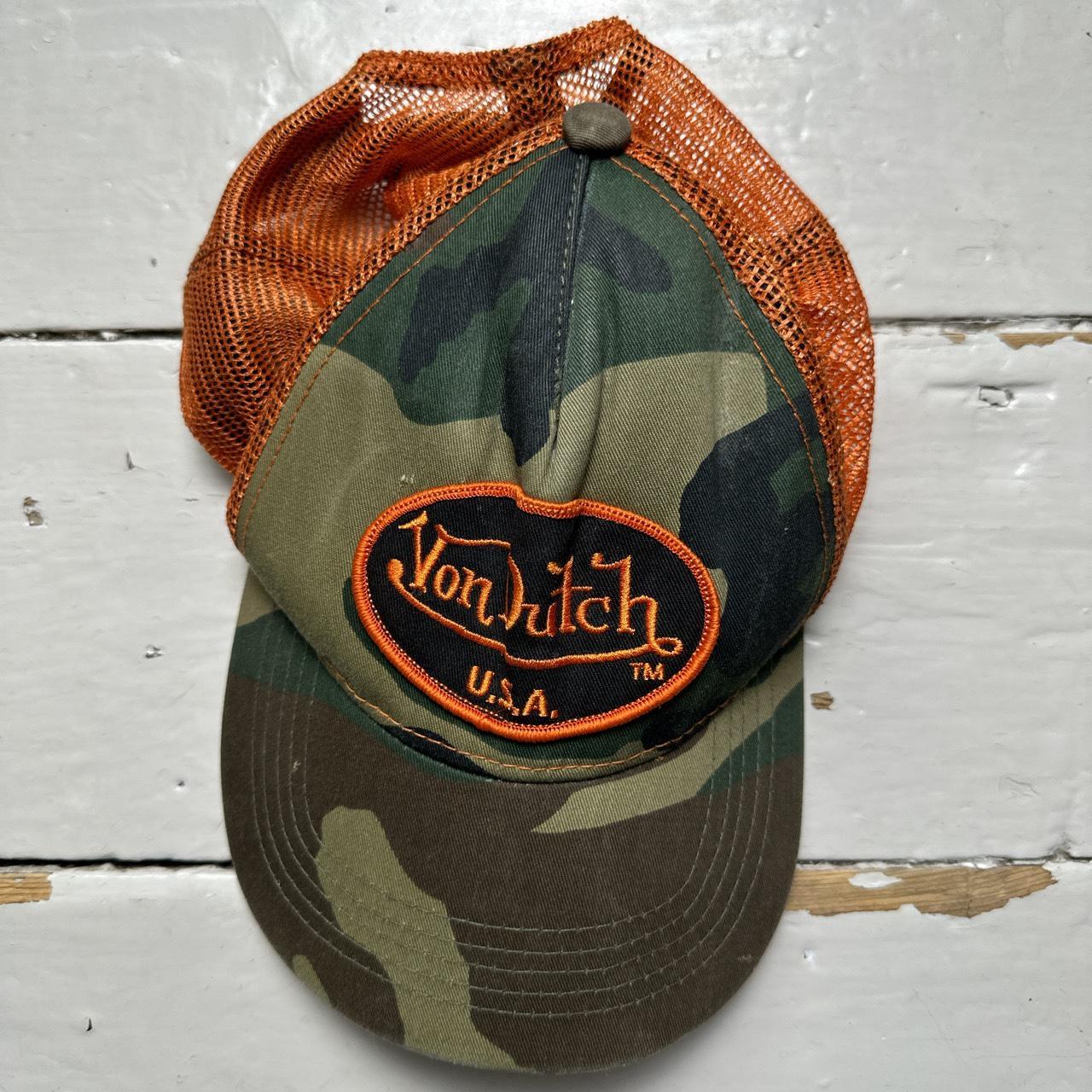 Von Dutch Camouflage and Orange Trucker Cap