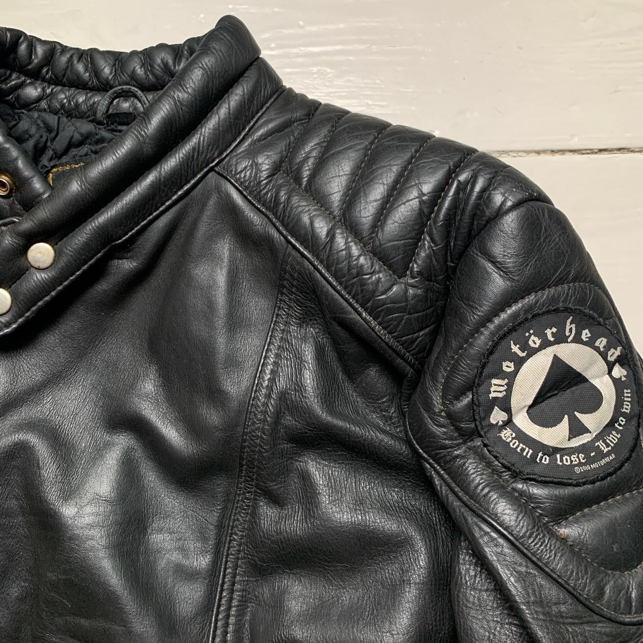 Triumph Motorhead UK Vintage Black Leather Motorcycle Jacket