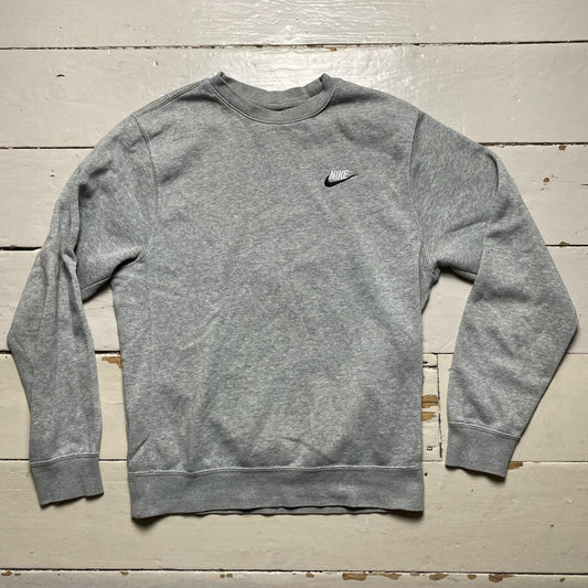 Nike Swoosh Grey White and Black Swoosh Jumper