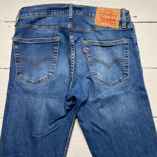 Levis 513 Navy Straight Jeans